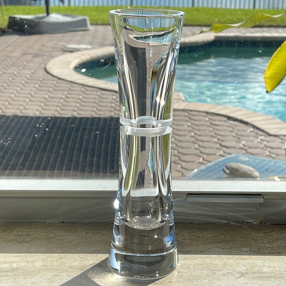 Nambe Crystal bud vase